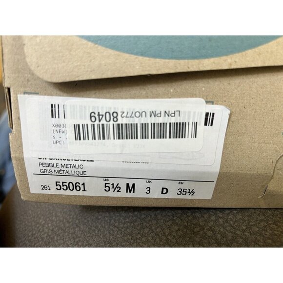 Clarks Pebble Metallic Un Darcey Ease Leather Flat - Women Size 5.5 M NEW Dressy - Picture 6 of 8